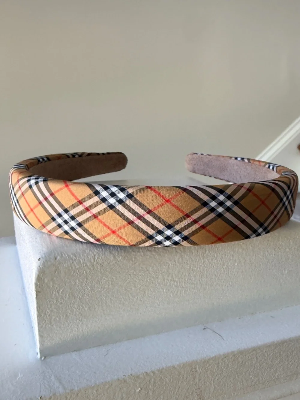NWOT Anthropologie Preppy Plaid Padded Headband